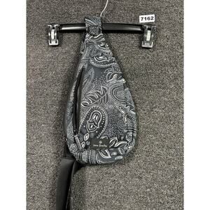 Vera Bradley Sling Backpack Crossbody Bag Black White Paisley Travel Adjustable